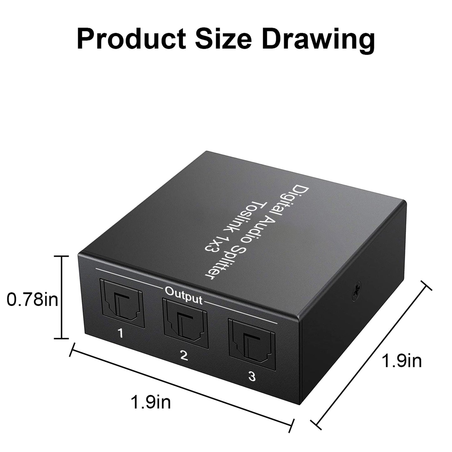 Dacimora Optical Audio Splitter 1x3,Digital Optical Splitter 1 in 3 with IR Remote/Power Adapter Support PCM2.0 5.1CH DTS AC3